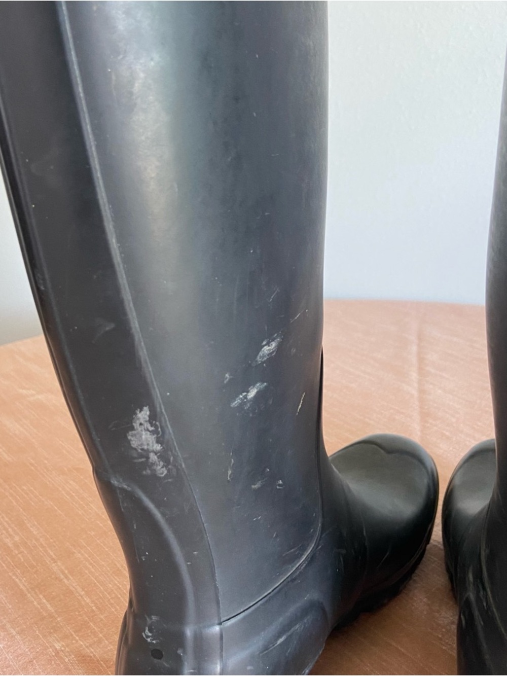Original Hunter Rain Boot Tall Matte Black Womens Size 8 - Picture 7 of 13